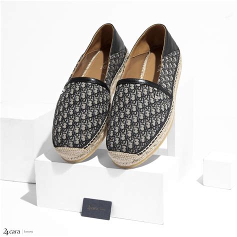 Espadrilla Dior Paradise Jacquard Dior Oblique beige e nero